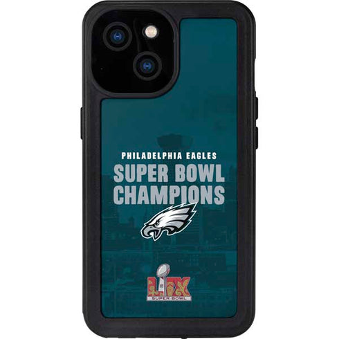 NFL Philadelphia Eagles Super Bowl LIX Champions iPhone 15 Waterproof Case